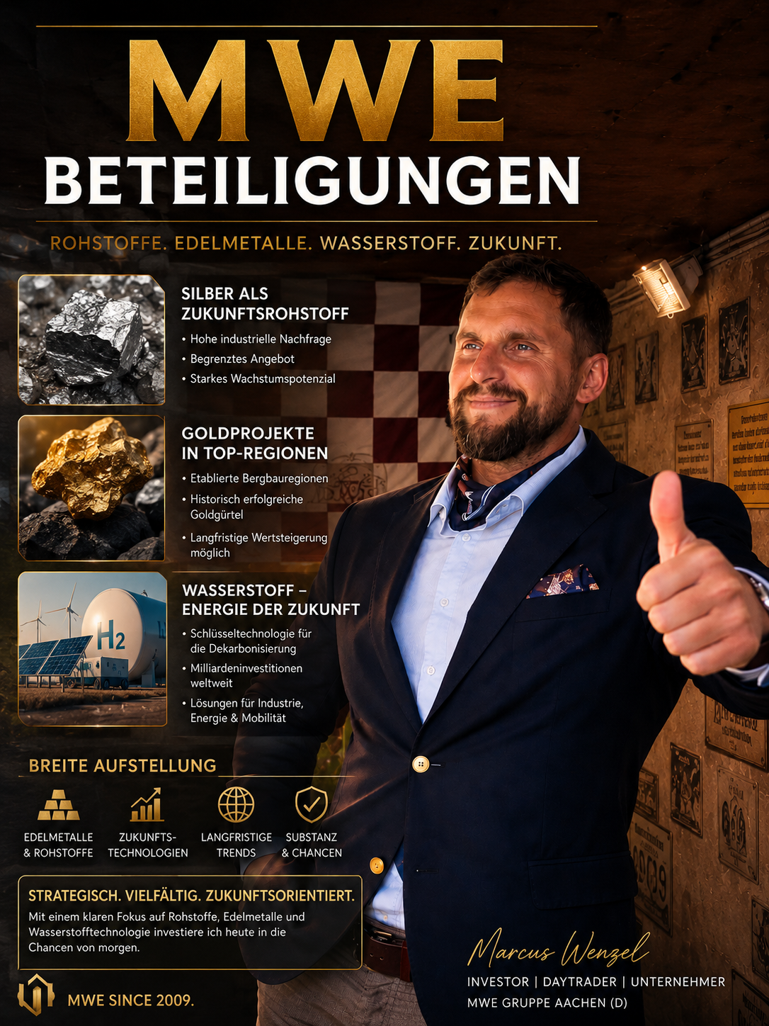 MWE BETEILIGUNGEN WEITER AUSGEBAUT: ROHSTOFFE, EDELMETALLE UND WASSERSTOFF IM FOKUS