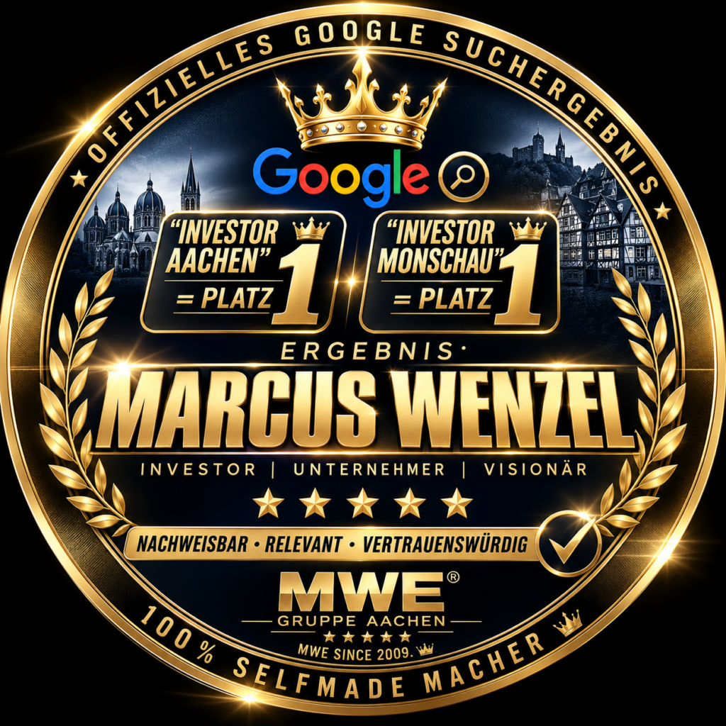 Platz 1 "Investor Aachen" und "Investor Monschau" für MARCUS WENZEL