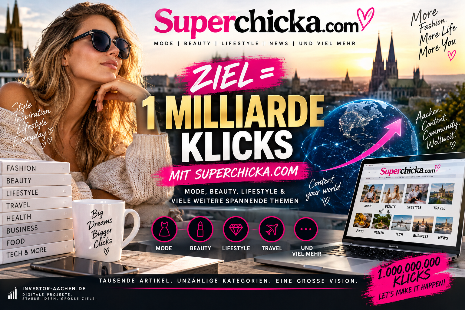 MWE Ziel sind 1 Milliarde Klicks mit Superchicka.com