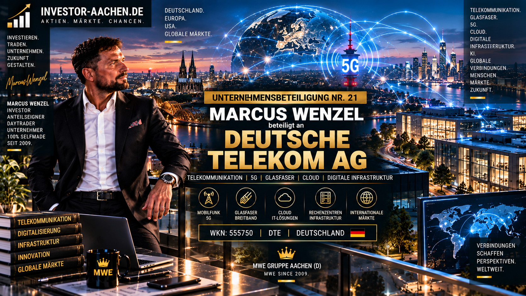 UNTERNEHMENSBETEILIGUNG | MARCUS WENZEL beteiligt an DEUTSCHE TELEKOM AG 🇩🇪🌍