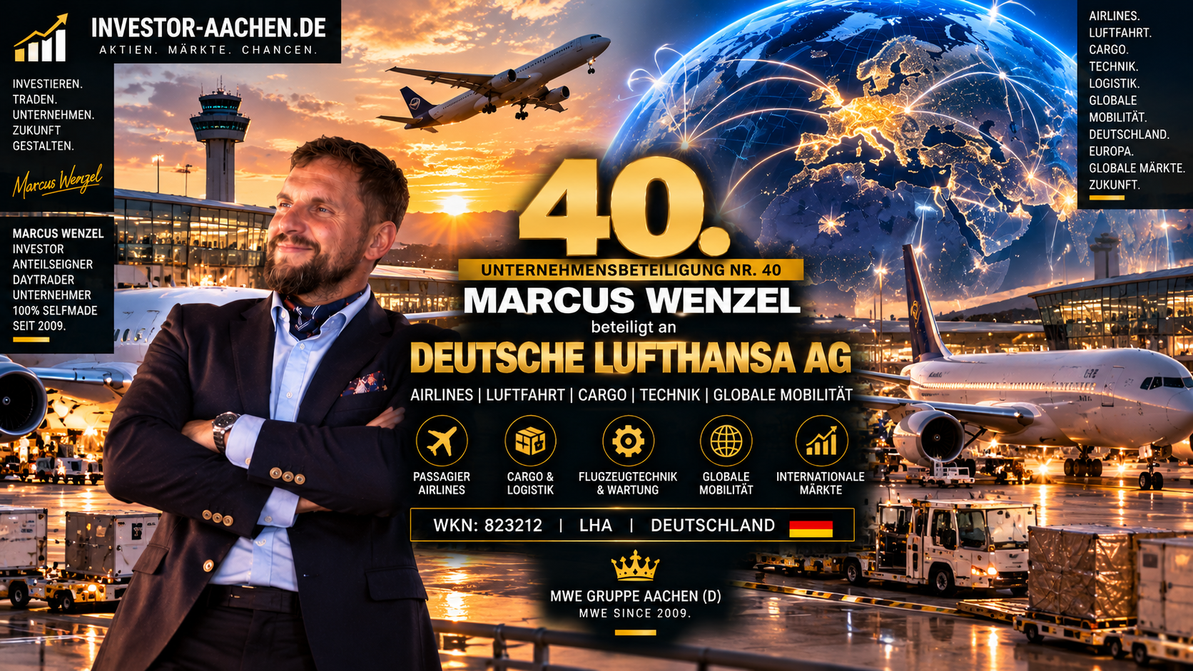 UNTERNEHMENSBETEILIGUNG | MARCUS WENZEL beteiligt an DEUTSCHE LUFTHANSA AG ✈️🇩🇪🌍